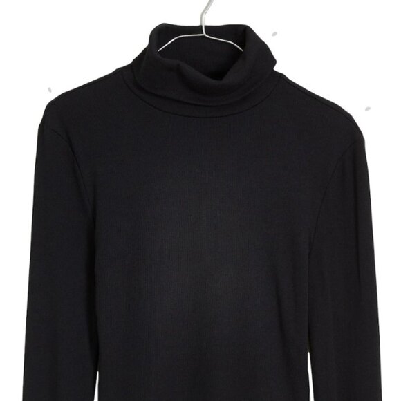 Madewell Turtleneck Long-Sleeve Cropped Tee Black Size L - Picture 3 of 4